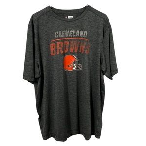 NFL Team Apparel Cleveland Browns Tee Mens XL Gray TX3 Cool Lightweight